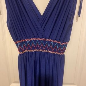 Jon & Anna Blue Pleated Maxi Sundress